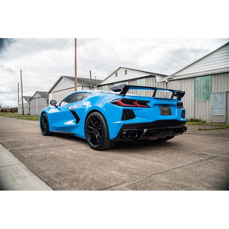 Corvette C8 Corsa RWD 3in Valved Cat-Back Delete w/ NPP w/4.5in CF Black PVD Tips 2020-2024