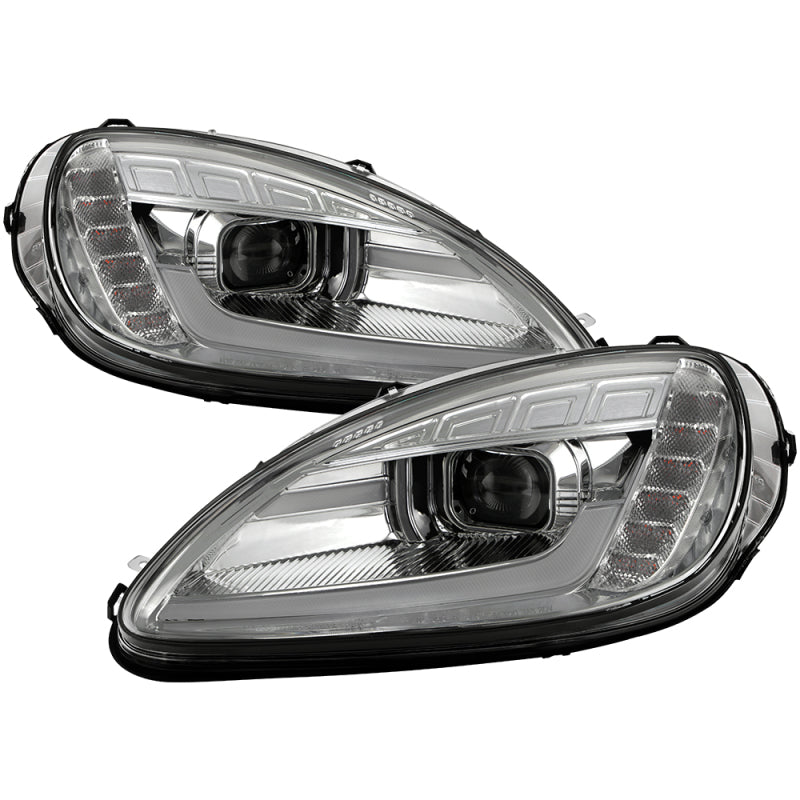 Corvette C6 Spyder Projector Headlights - Chrome : 05 - 13 C6, Z06, Grand Sport & ZR1