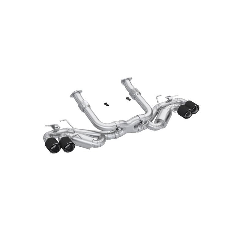 MBRP 20-24 Chevrolet Corvette C8 3in Active Cat Back Quad Split Rear Exit Exhaust w/ AFM Sims