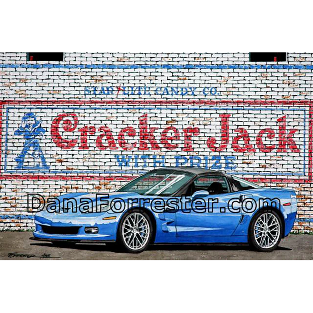 Dana Forrester Corvette Print "Blue Devil” - Corvette C6 ZR1