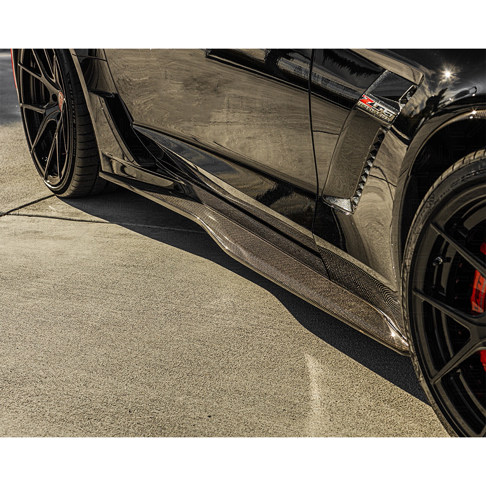 Corvette OEM Style Side Skirts - Carbon Fiber : C7 Z06, Grandsport