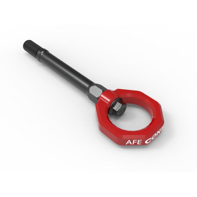 aFe CONTROL Front Tow Hook Red