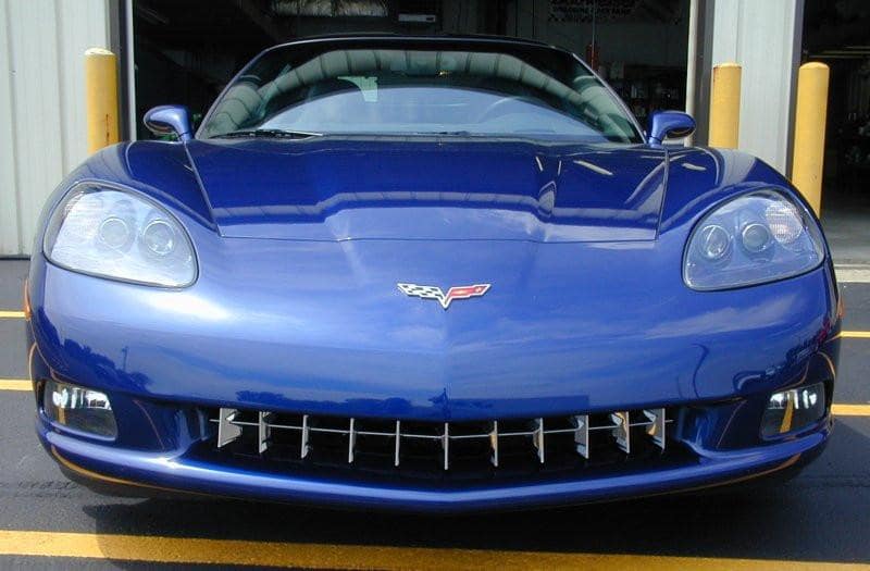 Corvette Front Lower Grille Retro Style - Polished Stainless Steel : 2005-2013 C6 Base