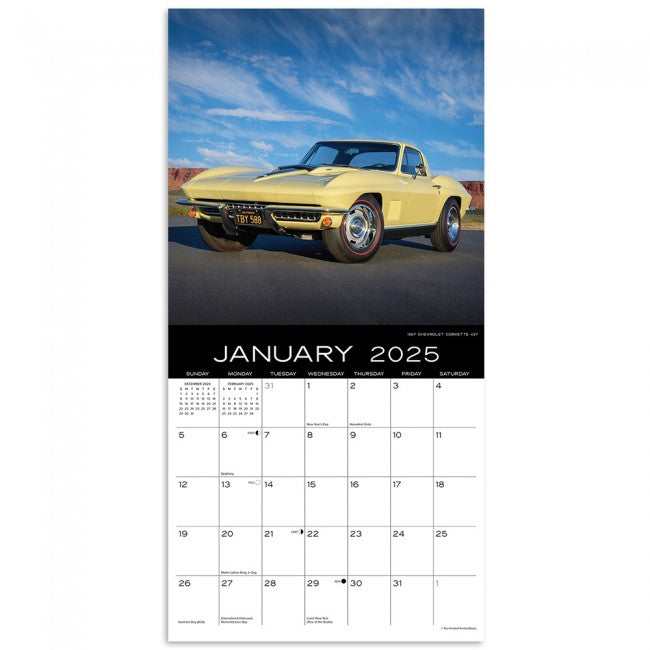 Corvette 2025 18 Month Calendar