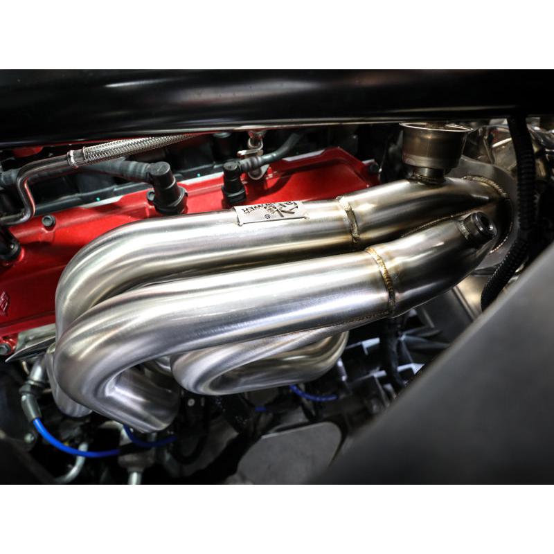 aFe Twisted 304SS Header 2020 Chevy Corvette (C8) 6.2L V8 - Titanium Ceramic Coated