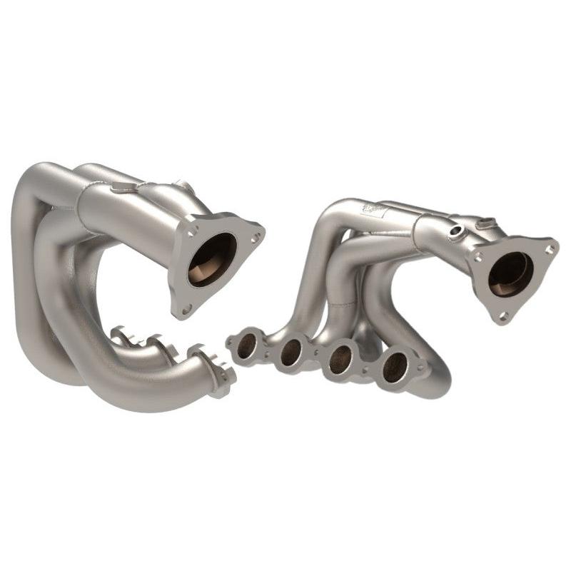 aFe Twisted 304SS Header 2020 Chevy Corvette (C8) 6.2L V8 - Titanium Ceramic Coated