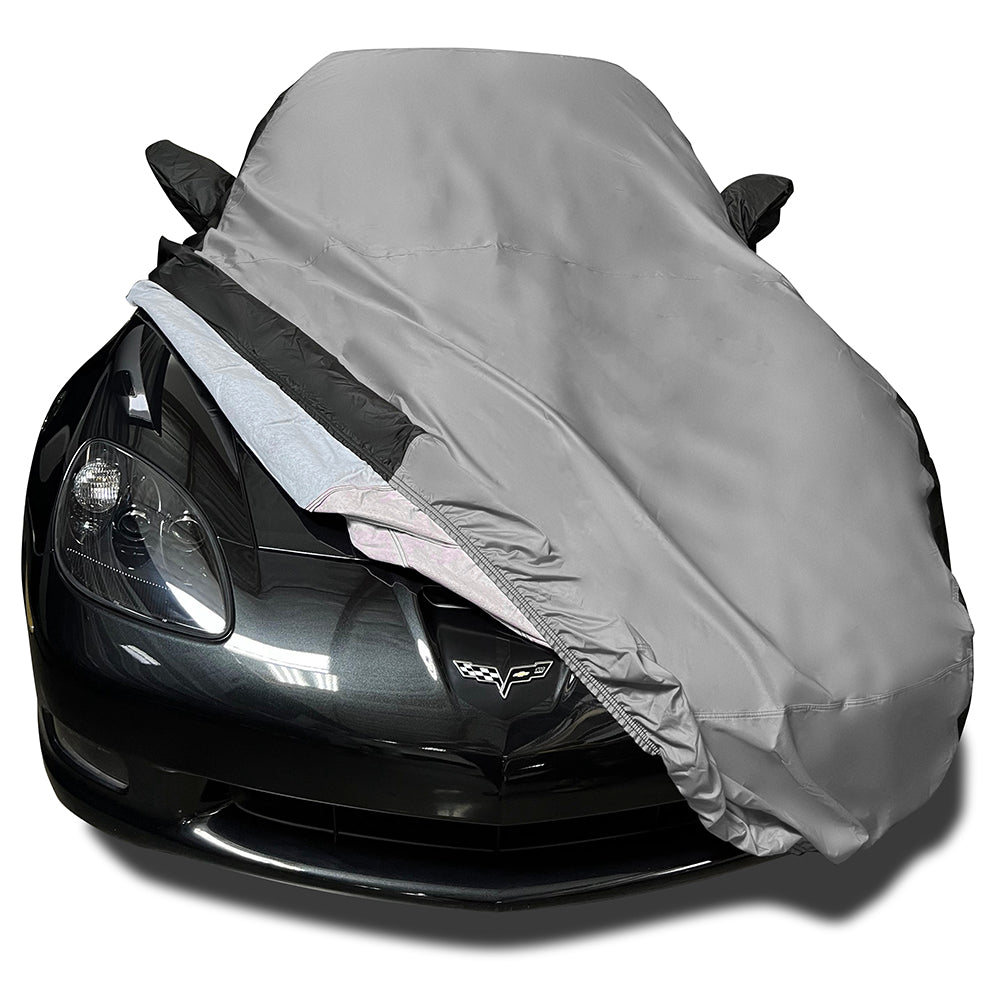 Corvette Ultraguard Car Cover - Indoor/Outdoor Protection : Gray/Black - 2005-2013 C6, Z06, ZR1, Grand Sport - USED