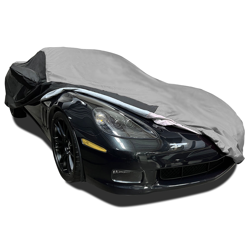 Corvette Ultraguard Car Cover - Indoor/Outdoor Protection : Gray/Black - 2005-2013 C6, Z06, ZR1, Grand Sport - USED