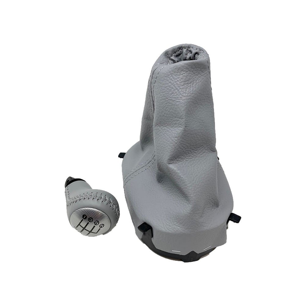 Corvette Shift Boot/ Shift Knob Kit - Grey : 6-Speed Manual : 2005-2007 C6