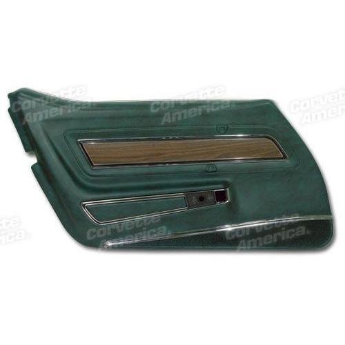 Corvette Door Panel. Blue Green Deluxe LH: 1976