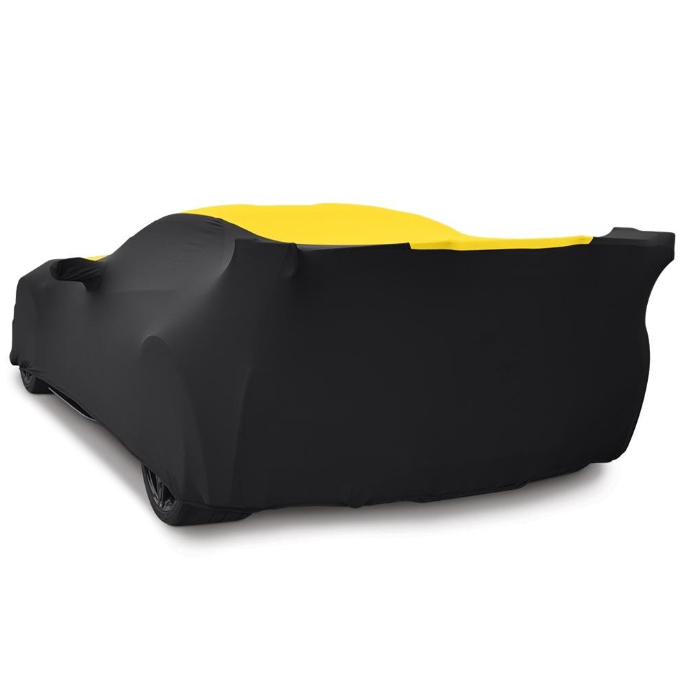 Corvette Ultraguard Stretch Satin Sport Car Cover - Yellow/Black - Indoor : C7 Stingray, Z51, Z06, Grand Sport, ZR1